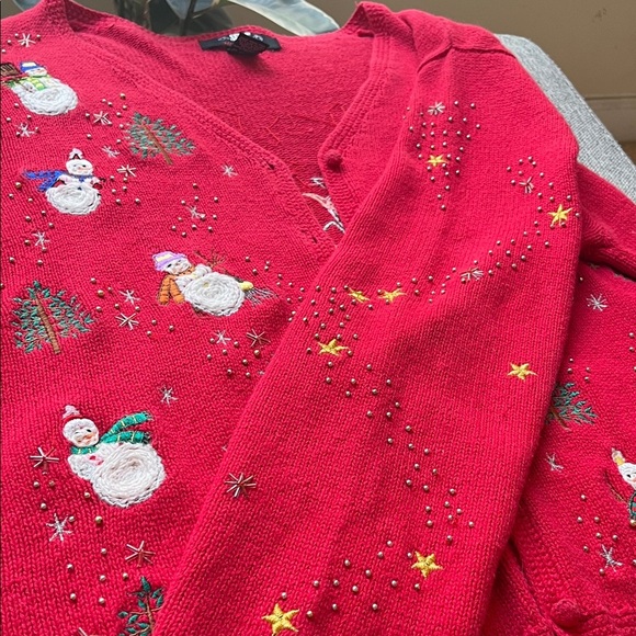 American Vintage Snowman Twilight Cardigan, with beaded detailing Size: XL - Picture 9 of 17